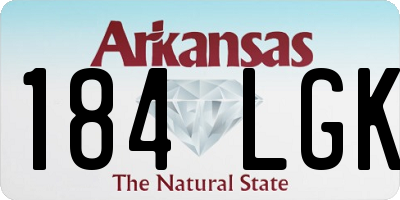 AR license plate 184LGK