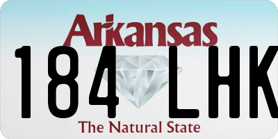AR license plate 184LHK