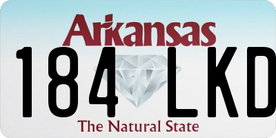 AR license plate 184LKD