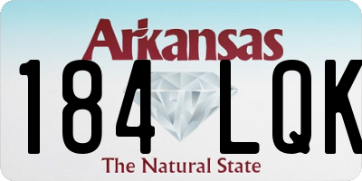 AR license plate 184LQK