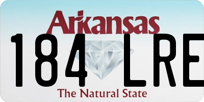 AR license plate 184LRE
