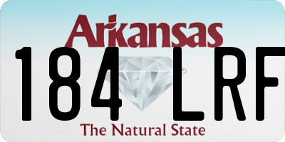 AR license plate 184LRF
