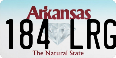 AR license plate 184LRG