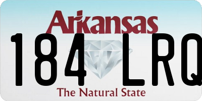 AR license plate 184LRQ