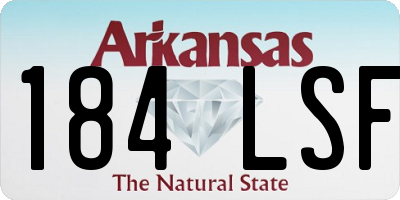 AR license plate 184LSF