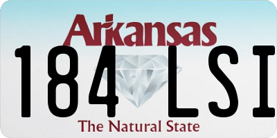 AR license plate 184LSI