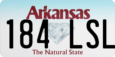 AR license plate 184LSL