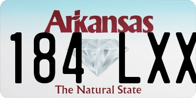 AR license plate 184LXX