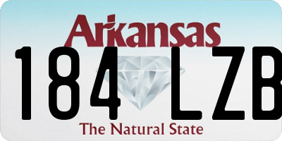 AR license plate 184LZB