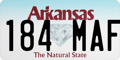 AR license plate 184MAF