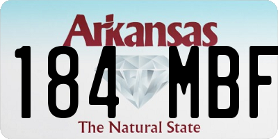AR license plate 184MBF