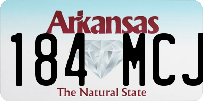 AR license plate 184MCJ