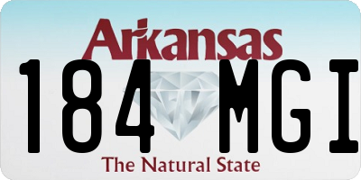 AR license plate 184MGI