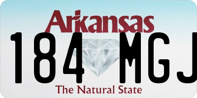 AR license plate 184MGJ