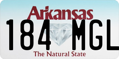 AR license plate 184MGL