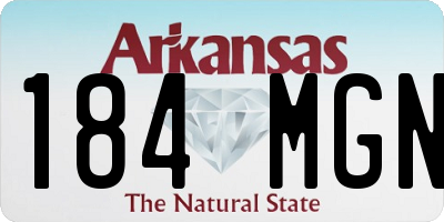 AR license plate 184MGN