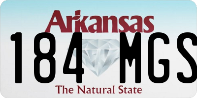 AR license plate 184MGS