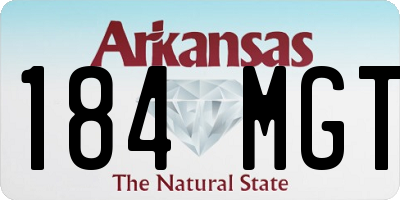 AR license plate 184MGT