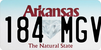AR license plate 184MGV