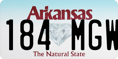 AR license plate 184MGW