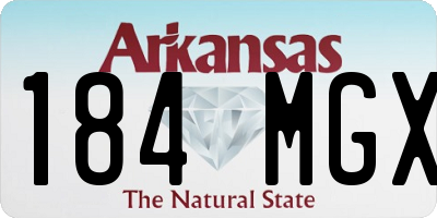 AR license plate 184MGX