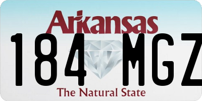 AR license plate 184MGZ