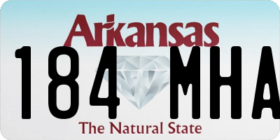 AR license plate 184MHA