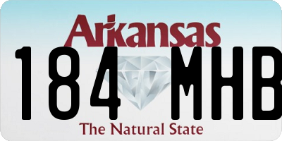 AR license plate 184MHB