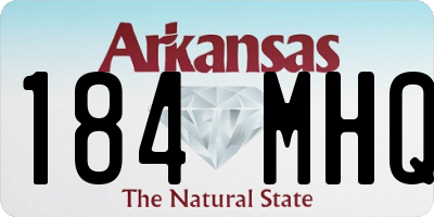 AR license plate 184MHQ