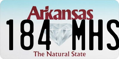 AR license plate 184MHS