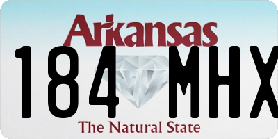 AR license plate 184MHX