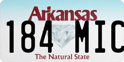 AR license plate 184MIC