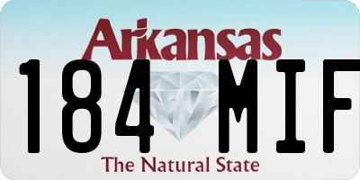 AR license plate 184MIF