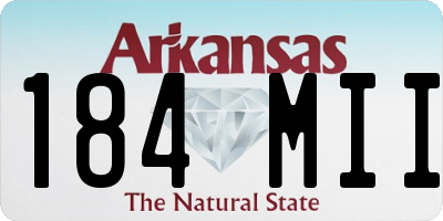 AR license plate 184MII