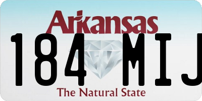 AR license plate 184MIJ