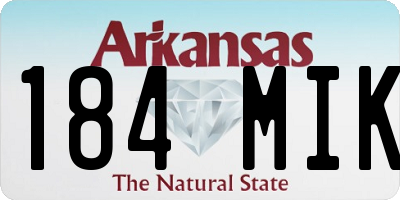 AR license plate 184MIK