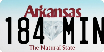 AR license plate 184MIN