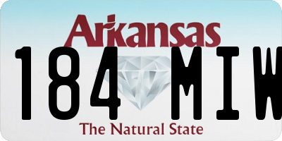 AR license plate 184MIW