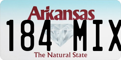 AR license plate 184MIX