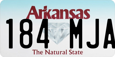 AR license plate 184MJA