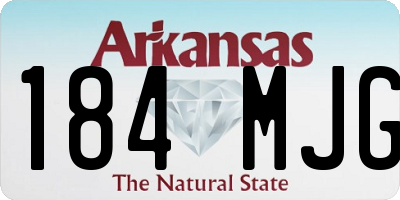 AR license plate 184MJG