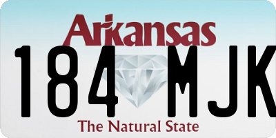 AR license plate 184MJK