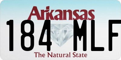 AR license plate 184MLF