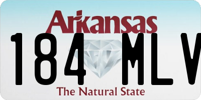 AR license plate 184MLV