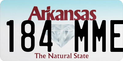 AR license plate 184MME