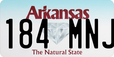 AR license plate 184MNJ