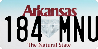 AR license plate 184MNU