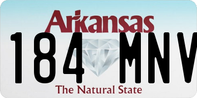 AR license plate 184MNV