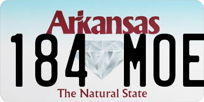 AR license plate 184MOE