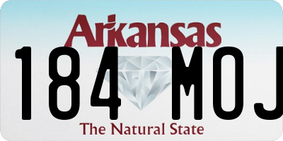 AR license plate 184MOJ